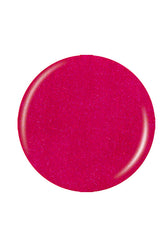 Glittery pink round shape nail lacquer sample color swatch isolated in white background